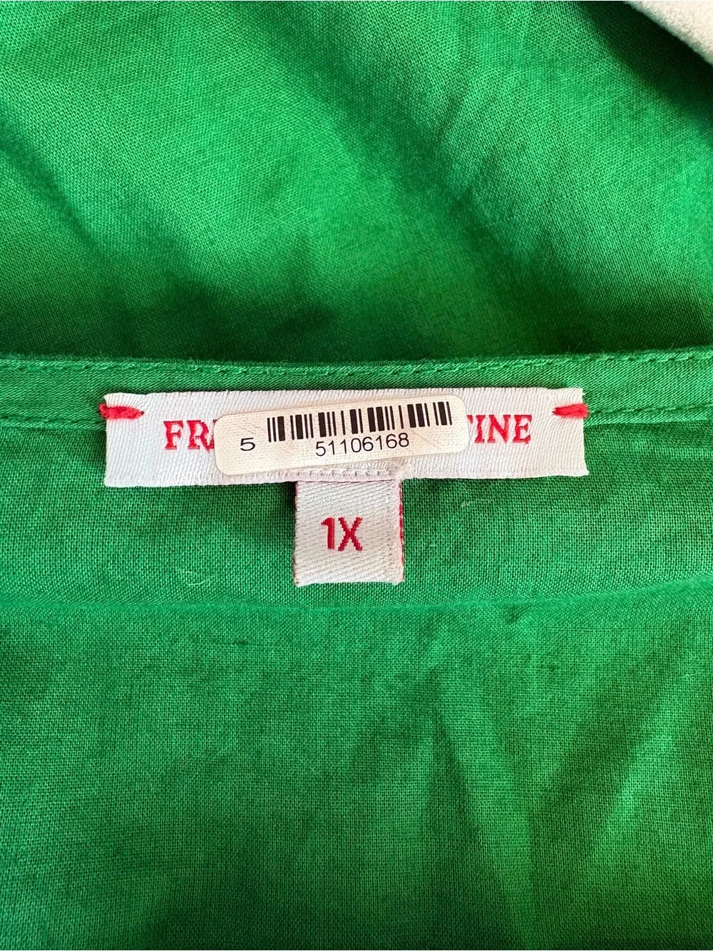 Frances Valentine Green Embroidered Tunic Shift Dress Size 1X